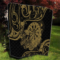 New Zealand Darts Quilt Skull In Dart We Trust Maori Pattern - Polynesian Pride