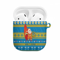 Tuvalu Christmas AirPods Case Cute Santa Manuia te Kilisimasi LT14 Blue - Polynesian Pride