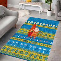 Tuvalu Christmas Area Rug Cute Santa Manuia te Kilisimasi - Polynesian Pride