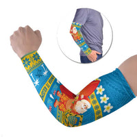 Tuvalu Christmas Arm Sleeves Cute Santa Manuia te Kilisimasi - Polynesian Pride