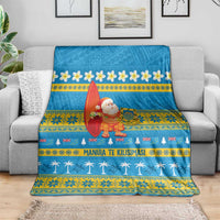 Tuvalu Christmas Blanket Cute Santa Manuia te Kilisimasi - Polynesian Pride