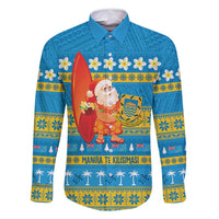 Tuvalu Christmas Family Matching Mermaid Dress and Hawaiian Shirt Cute Santa Manuia te Kilisimasi - Polynesian Pride