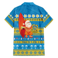 Tuvalu Christmas Family Matching Puletasi and Hawaiian Shirt Cute Santa Manuia te Kilisimasi - Polynesian Pride