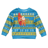 Tuvalu Christmas Kid Ugly Christmas Sweater Cute Santa Manuia te Kilisimasi - Polynesian Pride