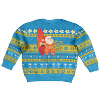 Tuvalu Christmas Kid Ugly Christmas Sweater Cute Santa Manuia te Kilisimasi - Polynesian Pride