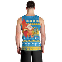 Tuvalu Christmas Men Tank Top Cute Santa Manuia te Kilisimasi - Polynesian Pride