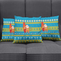 Tuvalu Christmas Pillow Cover Cute Santa Manuia te Kilisimasi - Polynesian Pride