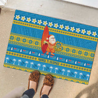 Tuvalu Christmas Rubber Doormat Cute Santa Manuia te Kilisimasi - Polynesian Pride