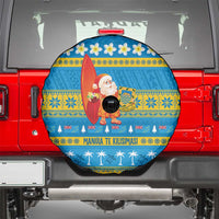 Tuvalu Christmas Spare Tire Cover Cute Santa Manuia te Kilisimasi - Polynesian Pride