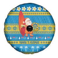 Tuvalu Christmas Spare Tire Cover Cute Santa Manuia te Kilisimasi - Polynesian Pride