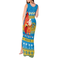 Tuvalu Christmas Tank Maxi Dress Cute Santa Manuia te Kilisimasi - Polynesian Pride