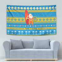 Tuvalu Christmas Tapestry Cute Santa Manuia te Kilisimasi - Polynesian Pride