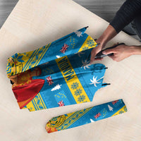 Tuvalu Christmas Umbrella Cute Santa Manuia te Kilisimasi LT14 - Polynesian Pride