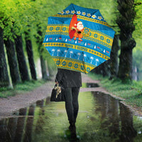 Tuvalu Christmas Umbrella Cute Santa Manuia te Kilisimasi LT14 - Polynesian Pride