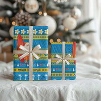 Tuvalu Christmas Wrapping Paper Cute Santa Manuia te Kilisimasi - Polynesian Pride