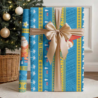 Tuvalu Christmas Wrapping Paper Cute Santa Manuia te Kilisimasi - Polynesian Pride