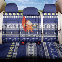 Nauru Christmas Back Car Seat Cover Cute Santa Coat Of Arms Merry Xmas - Polynesian Pride
