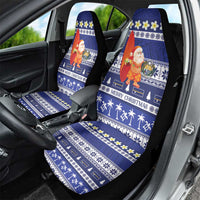 Nauru Christmas Car Seat Cover Cute Santa Coat Of Arms Merry Xmas - Polynesian Pride