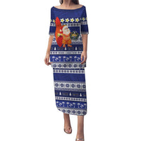 Nauru Christmas Puletasi Cute Santa Coat Of Arms Merry Xmas - Polynesian Pride