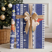 Nauru Christmas Wrapping Paper Cute Santa Coat Of Arms Merry Xmas - Polynesian Pride