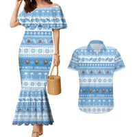 FSM Christmas Couples Matching Mermaid Dress and Hawaiian Shirt Merry Xmas Federated States of Micronesia - Polynesian Pride