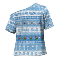 FSM Christmas Cross Shoulder Shirt Merry Xmas Federated States of Micronesia - Polynesian Pride