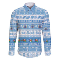 FSM Christmas Family Matching Off Shoulder Maxi Dress and Hawaiian Shirt Merry Xmas Federated States of Micronesia - Polynesian Pride