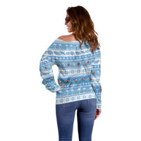 FSM Christmas Off Shoulder Sweater Merry Xmas Federated States of Micronesia - Polynesian Pride