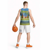 Palau Christmas Basketball Jersey Chilling Santa Ungil Kurismas - Polynesian Pride