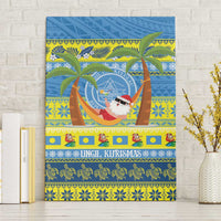 Palau Christmas Canvas Wall Art Chilling Santa Ungil Kurismas - Polynesian Pride