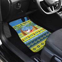 Palau Christmas Car Mats Chilling Santa Ungil Kurismas - Polynesian Pride
