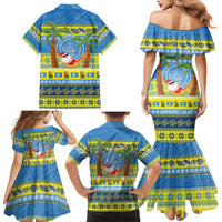 Palau Christmas Family Matching Mermaid Dress and Hawaiian Shirt Chilling Santa Ungil Kurismas - Polynesian Pride