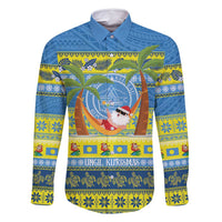 Palau Christmas Family Matching Mermaid Dress and Hawaiian Shirt Chilling Santa Ungil Kurismas - Polynesian Pride