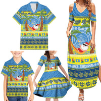 Palau Christmas Family Matching Summer Maxi Dress and Hawaiian Shirt Chilling Santa Ungil Kurismas - Polynesian Pride