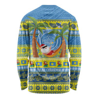 Palau Christmas Long Sleeve Shirt Chilling Santa Ungil Kurismas - Polynesian Pride