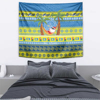 Palau Christmas Tapestry Chilling Santa Ungil Kurismas - Polynesian Pride