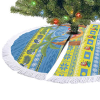 Palau Christmas Tree Skirt Chilling Santa Ungil Kurismas - Polynesian Pride