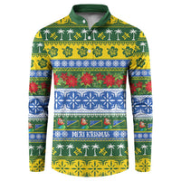 Solomon Islands Christmas Button Sweatshirt The Solomons Melanesian Meri Krismas - Polynesian Pride