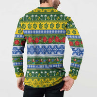 Solomon Islands Christmas Button Sweatshirt The Solomons Melanesian Meri Krismas - Polynesian Pride
