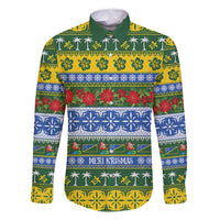 Solomon Islands Christmas Family Matching Off Shoulder Maxi Dress and Hawaiian Shirt The Solomons Melanesian Meri Krismas - Polynesian Pride