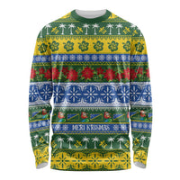 Solomon Islands Christmas Long Sleeve Shirt The Solomons Melanesian Meri Krismas - Polynesian Pride