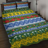 Solomon Islands Christmas Quilt Bed Set The Solomons Melanesian Meri Krismas - Polynesian Pride