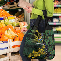 Solomon Islands Grocery Bag 677 Proud Crocodile Melanesian Pattern - Polynesian Pride