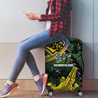 Solomon Islands Luggage Cover 677 Proud Crocodile Melanesian Pattern - Polynesian Pride