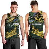 Solomon Islands Men Tank Top 677 Proud Crocodile Melanesian Pattern - Polynesian Pride