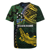 Solomon Islands Rugby Jersey 677 Proud Crocodile Melanesian Pattern LT14 - Polynesian Pride