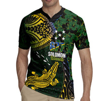 Solomon Islands Rugby Jersey 677 Proud Crocodile Melanesian Pattern LT14 - Polynesian Pride