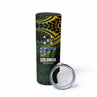 Solomon Islands Skinny Tumbler 677 Proud Crocodile Melanesian Pattern - Polynesian Pride