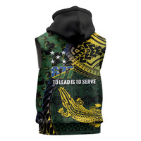 Solomon Islands Sleeveless Hoodie 677 Proud Crocodile Melanesian Pattern - Polynesian Pride