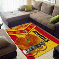 Papua New Guinea Rugby Area Rug 2023 Go Kumuls Pacific Dynamic Style LT14 - Polynesian Pride